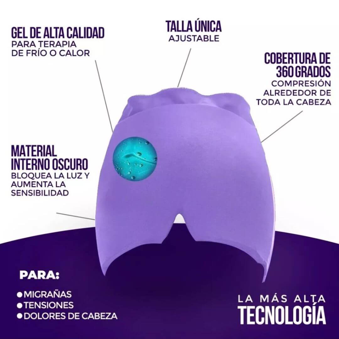 Alivio Instantáneo para la Migraña 🤕 Gorro de Gel Refrigerante con Envío Rápido 🚚✨ ¡Ordena ahora¡